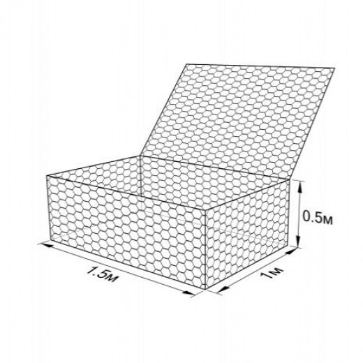 Габион ГСИ-К-1,5х1,0х0,5-С100-3,0/4,0-ЦАММП