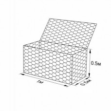 Габион ГСИ-К-1,0х0,5х0,5-С100-2,7-Ц