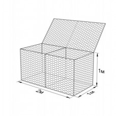 Габион ГСИ-К-2,0х1,0х1,0-С100-2,7/3,7-ЦАММП